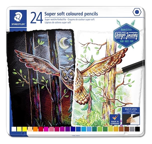 Staedtler Barevná tužka Super soft v kovovém boxu - sortiment (24)