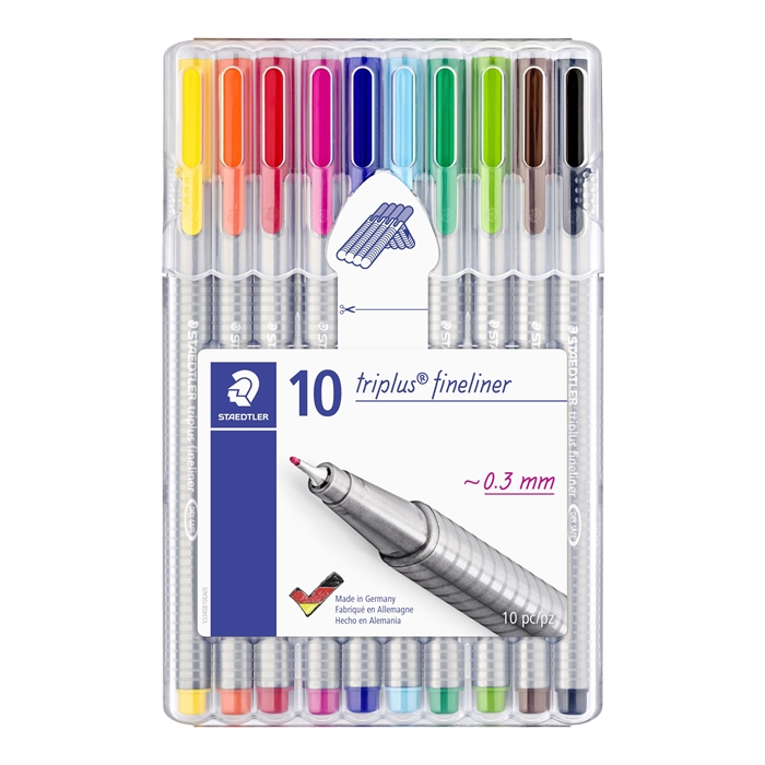 Staedtler Fineliner Triplus 0,3mm, balení (10)