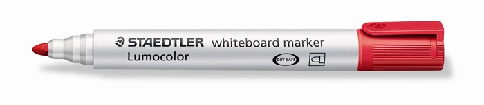 Staedtler WB Marker Lumocolor, kulatá špička 2 mm, červená.