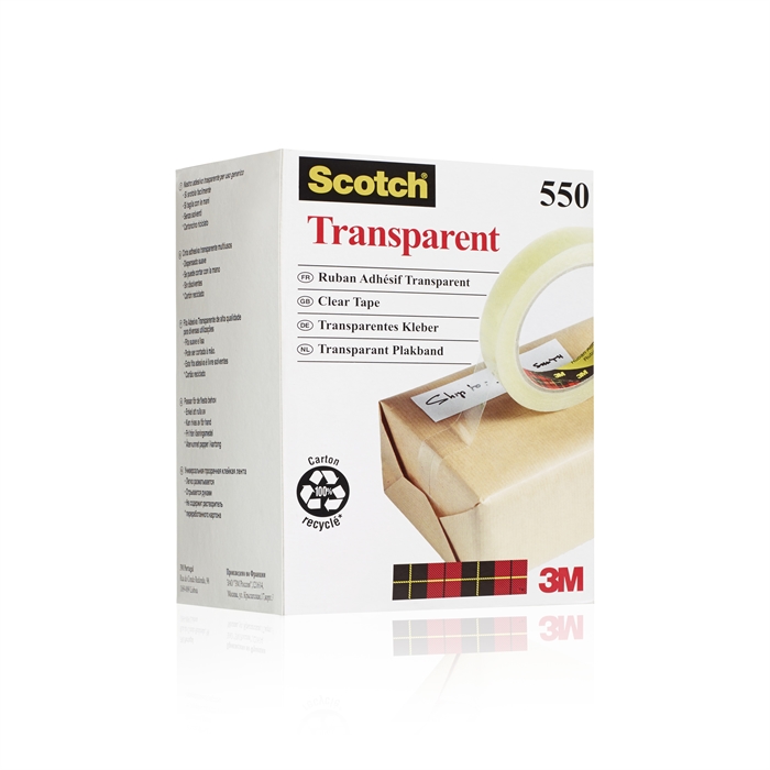 3M páska Scotch 550, 19mmx66m, průhledná