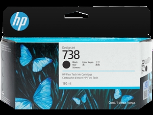 HP 738 130-ml černý náplňový obal DesignJet Ink