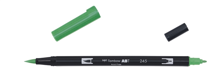 Tombow Marker ABT Dual Brush 245 sap green - Tombow Marker ABT Dual Brush 245 jdoucí zelená