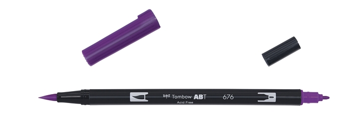 Tombow Marker ABT Dual Brush 676 královská purpurová