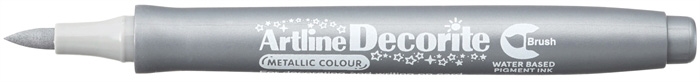 Artline Decorite Brush stříbrný