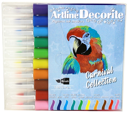 Artline Decorite štětcový pastelový set 10 kusů