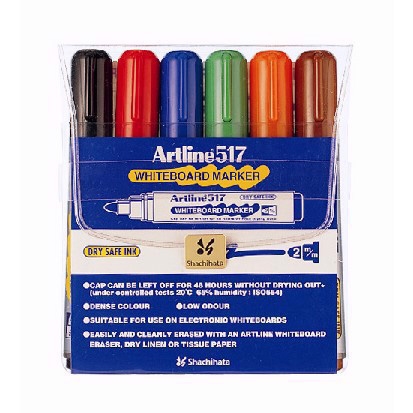 Artline Whiteboard Marker 517, 6 ks soupravy