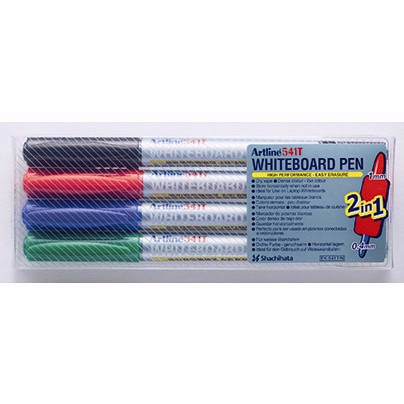 Artline Whiteboard Marker 541T 2-v-1 4-sada