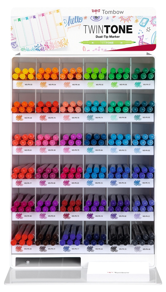 Tombow Marker TwinTone etiketový set pro modulární displej.