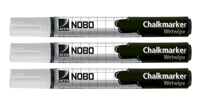 Nobo WB Marker Charlkmarker t/glastavle rund hvid (3)