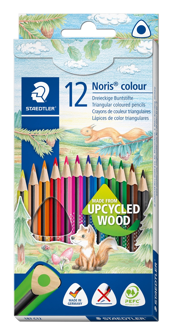 Staedtler Barevná tužka Noris Upcycled Wood trojúhelníková (12)