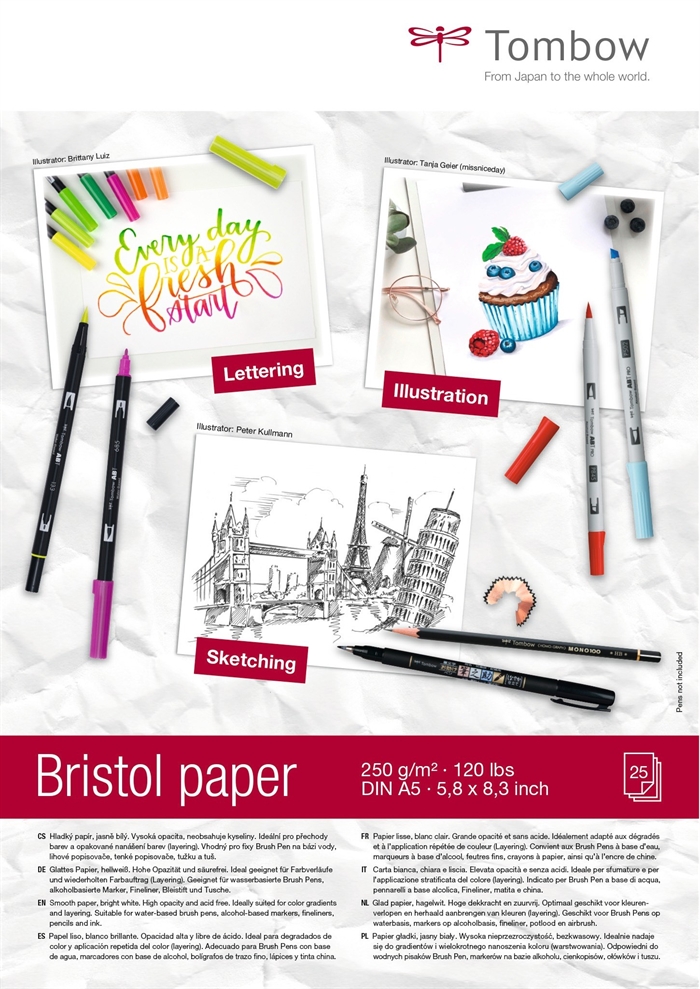 Tombow Skicový blok Bristol A5 250g 25 listů