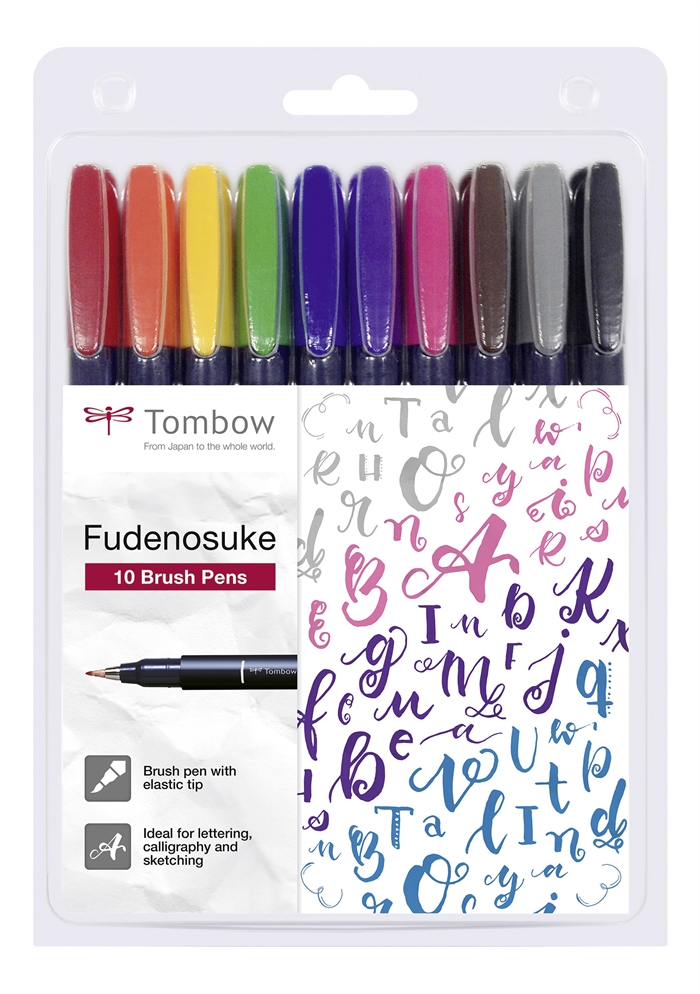 Tombow Marker Fudenosuke tvrdý zadeček (10)