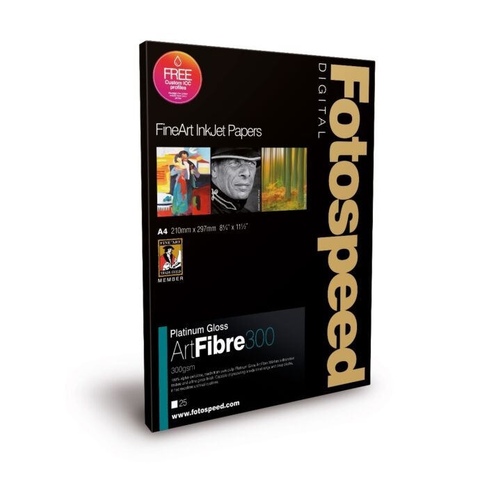 Fotospeed Platinum Gloss Art Fibre 300 g/m² - A2, 25 listů